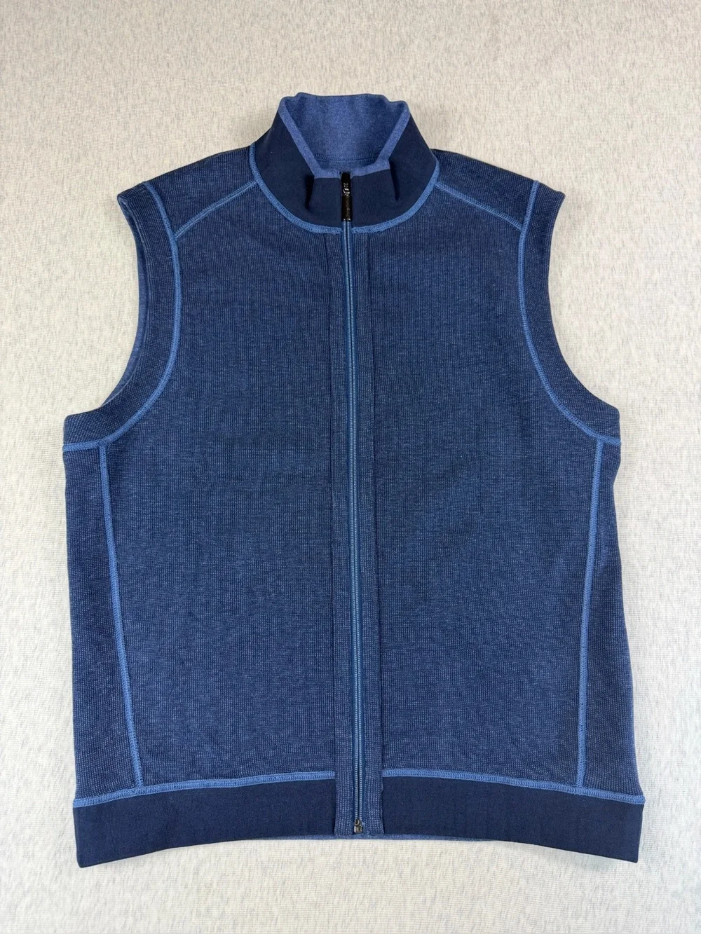Tommy Bahama Reversible Flip Coast Full Zip Vest Blue Heather Men’s Medium NWT